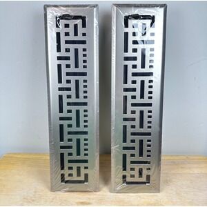 Home Intuition Basketweave Floor Vent Covers 2x12 Inch Floor‎ Register 2 pk NEW